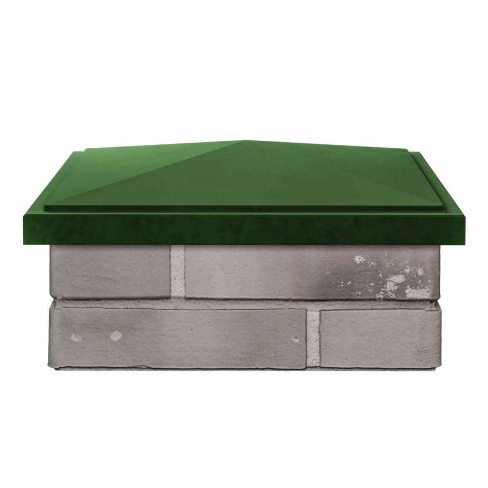 Колпак Zking БонаМоно Зеленый на столб 1.5х1.5 кирпича (385х385, 400х400мм) Хабаровск фото