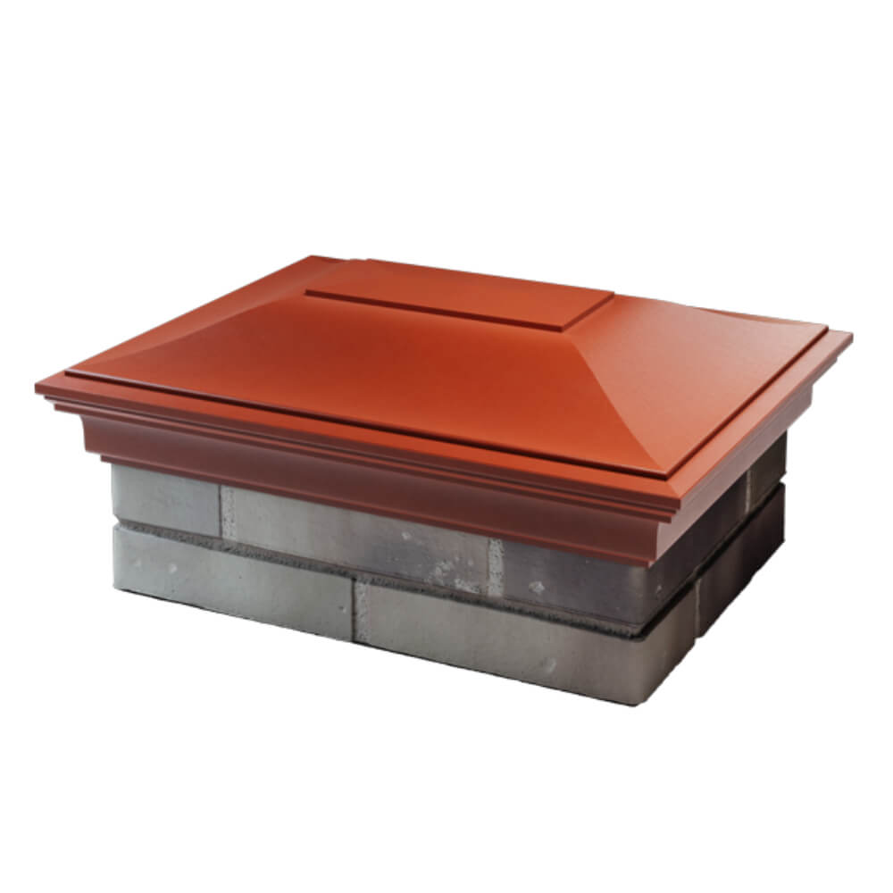 Колпак Zking Монблан Красный на столб 2х1.5 кирпича (515х385мм) в Хабаровске фото