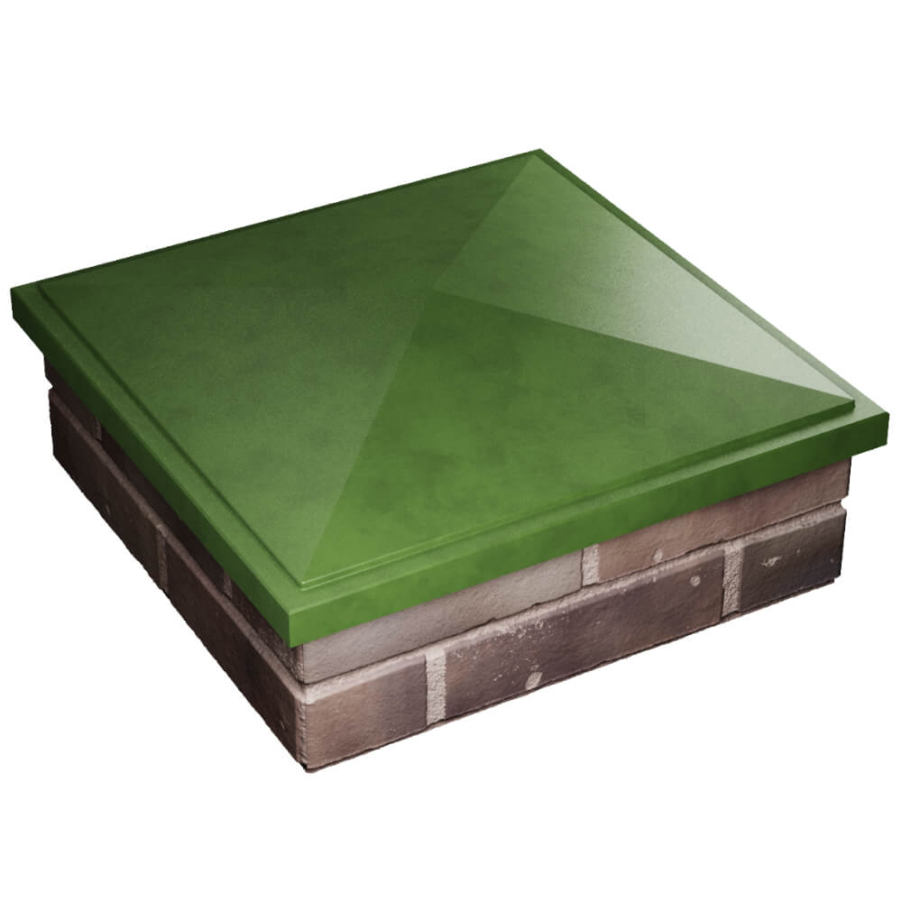 Колпак Zking БонаМоно Зеленый на столб 2х2 кирпича (515х515, 530х530мм) в Хабаровске фото