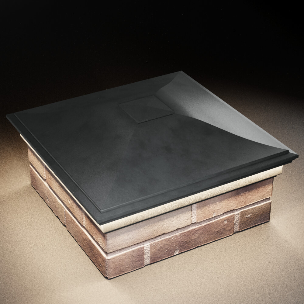 Колпак Zking Монблан Серый на столб 2х2 кирпича (515х515мм) c подсветкой в Хабаровске фото