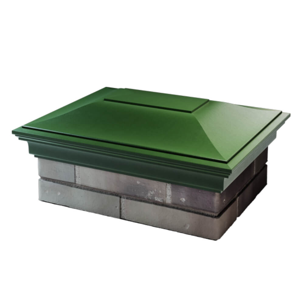 Колпак Zking Монблан Зеленый на столб 2х1.5 кирпича (515х385мм) в Хабаровске фото