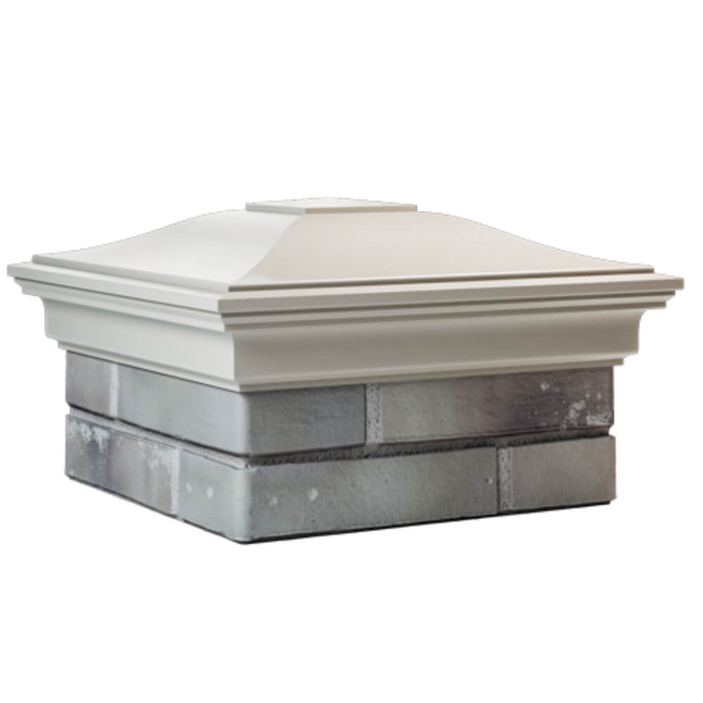 Колпак Zking Монблан Бежевый на столб 1.5х1.5 кирпича (385х385мм) в Хабаровске фото