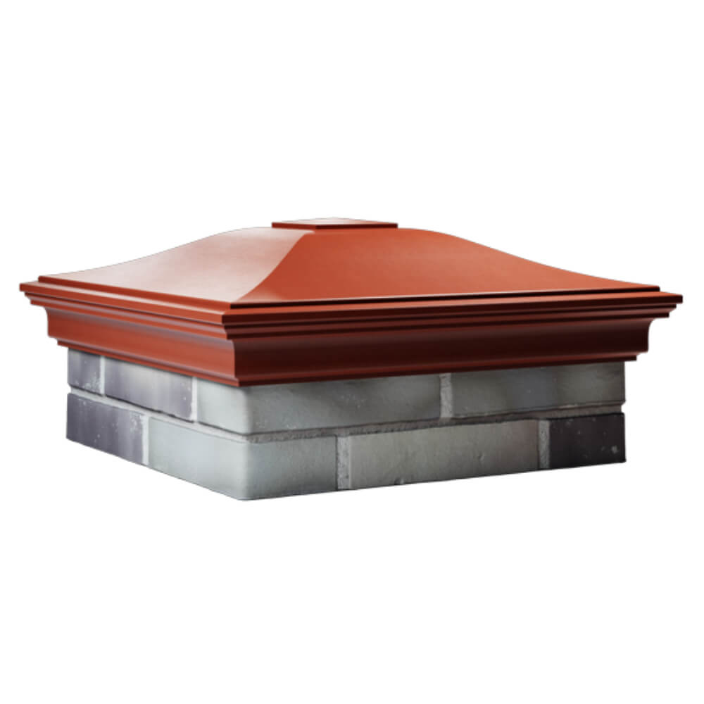 Колпак Zking Монблан Красный на столб 2х2 кирпича (515х515мм) в Хабаровске фото