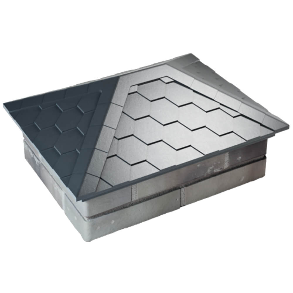 Колпак Zking Эверест Серый на столб 2х1.5 кирпича (520х390мм) Хабаровск фото