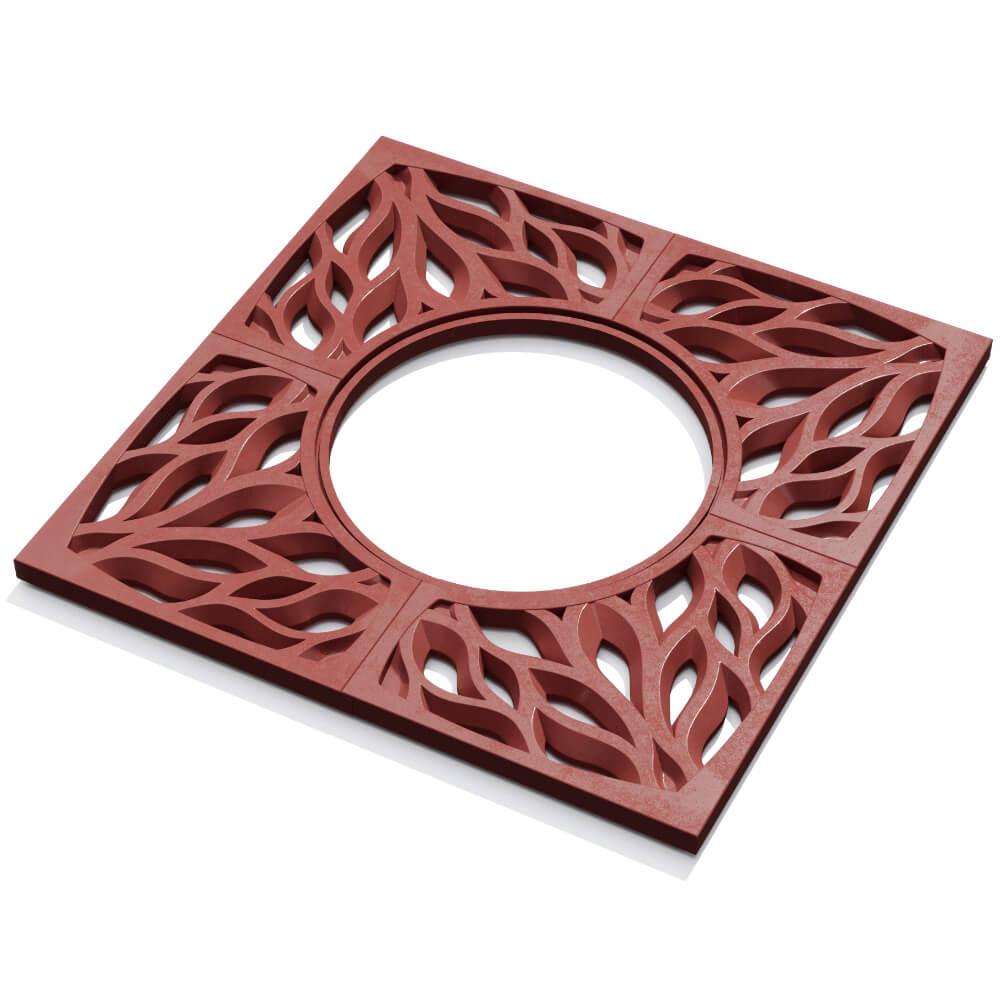 Приствольная решетка для дерева ZKING CRUST 1.2х1.2м Красная в Хабаровске фото