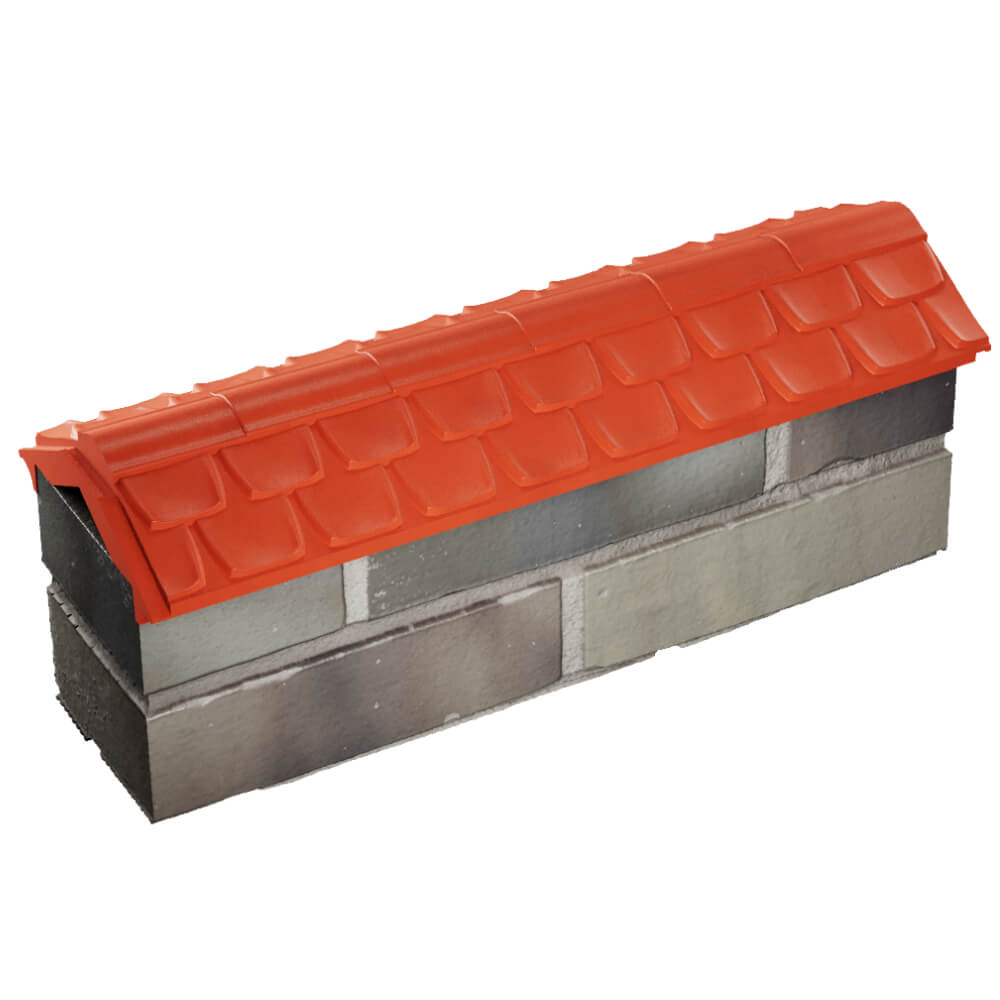 Парапет Zking Эльбрус Красный с посадкой на 0.5 кирпича (130мм) в Хабаровске фото