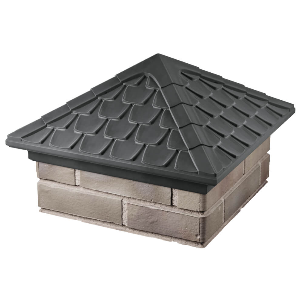 Колпак Zking Эльбрус Серый на столб 1.5х1.5 кирпича (385х385мм) в Хабаровске фото