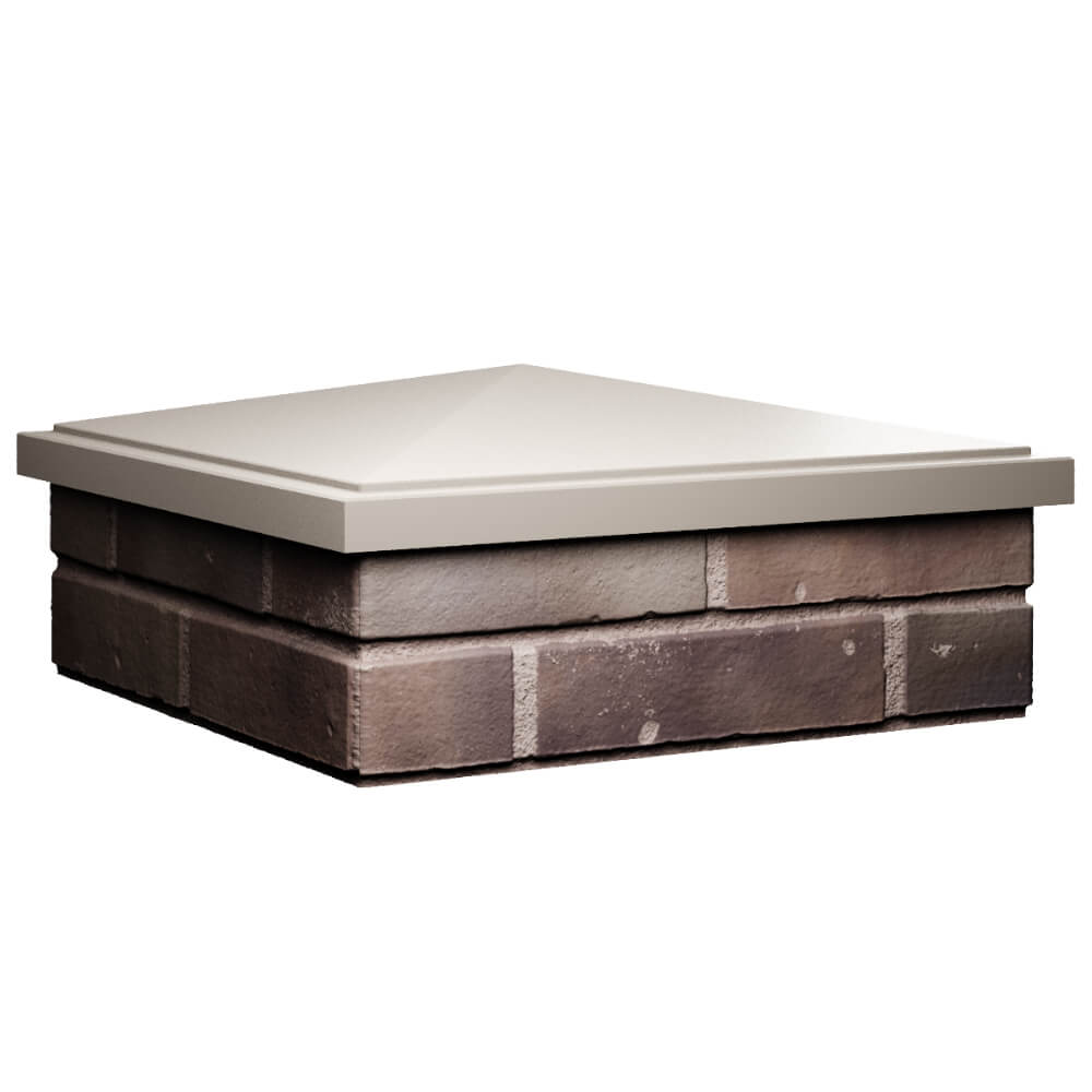 Колпак Zking БонаМоно Бежевый на столб 2х2 кирпича (515х515, 530х530мм) в Хабаровске фото