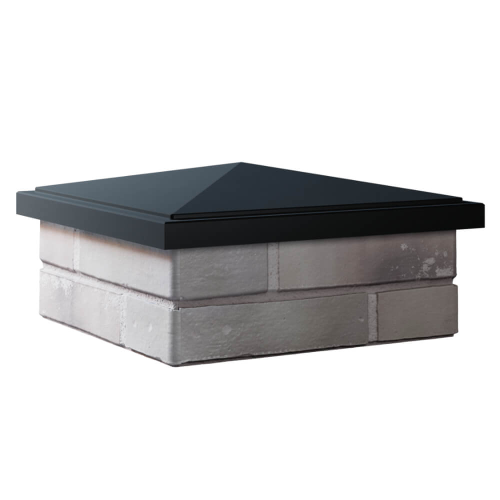 Колпак Zking БонаМоно Черный на столб 1.5х1.5 кирпича (385х385, 400х400мм) в Хабаровске фото