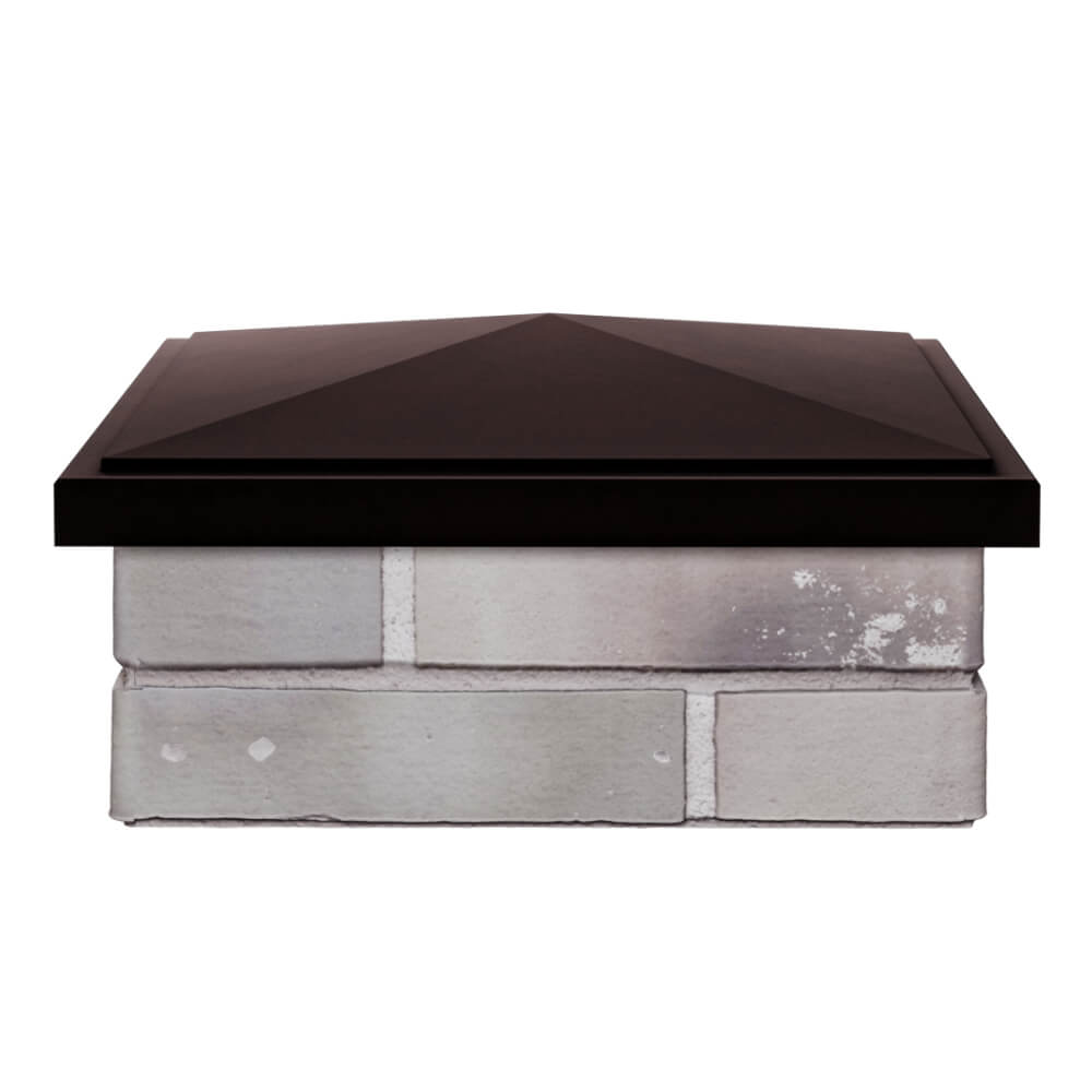 Колпак Zking БонаМоно Коричневый на столб 1.5х1.5 кирпича (385х385, 400х400мм) Хабаровск фото