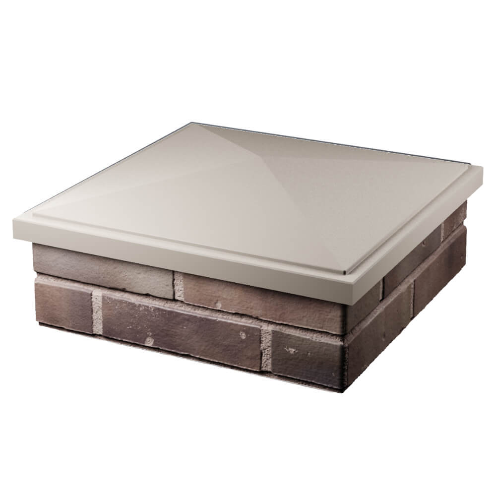 Колпак Zking БонаМоно Бежевый на столб 2х2 кирпича (515х515, 530х530мм) в Хабаровске фото