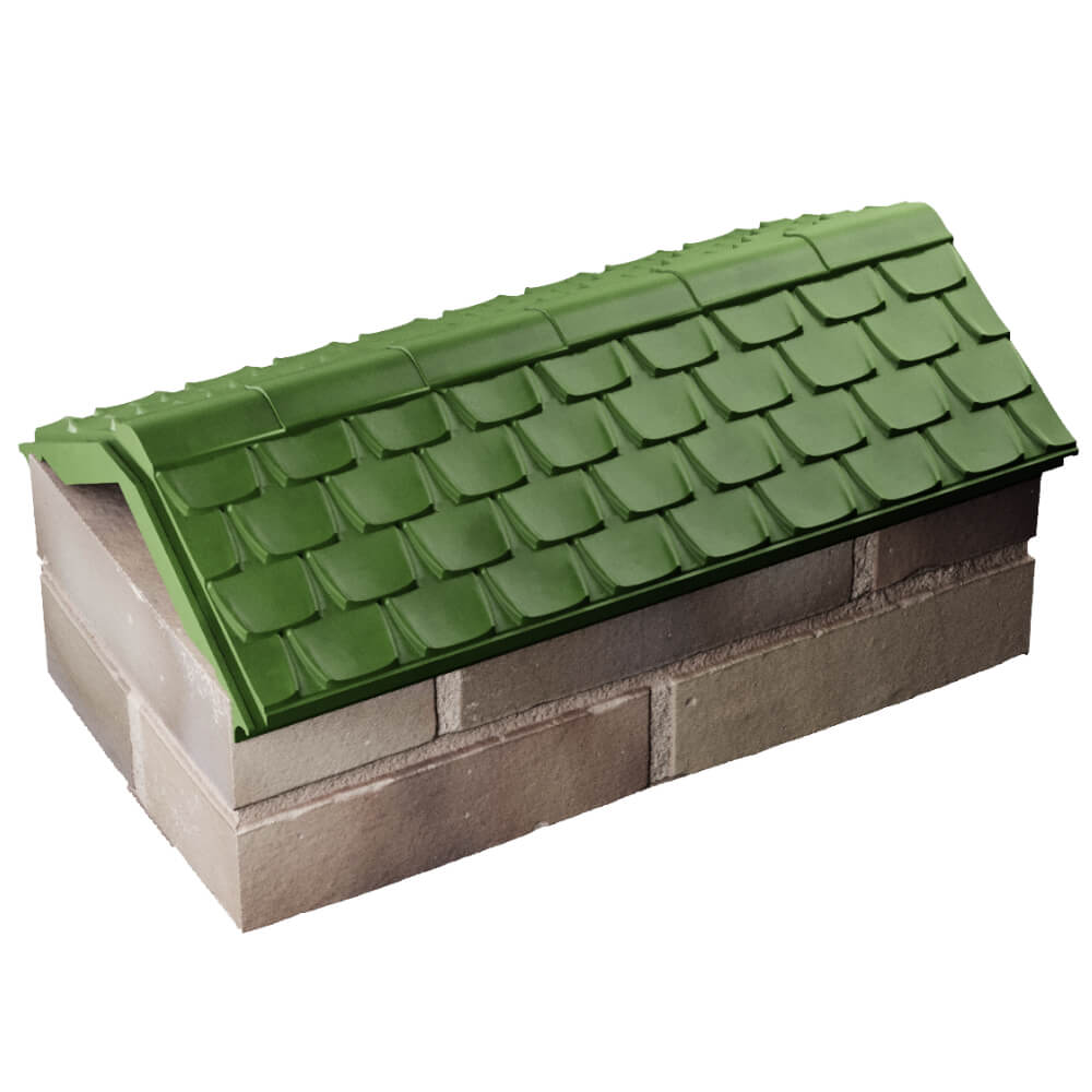 Парапет Zking Эльбрус Зеленый с посадкой на 1 кирпич (255мм) в Хабаровске фото