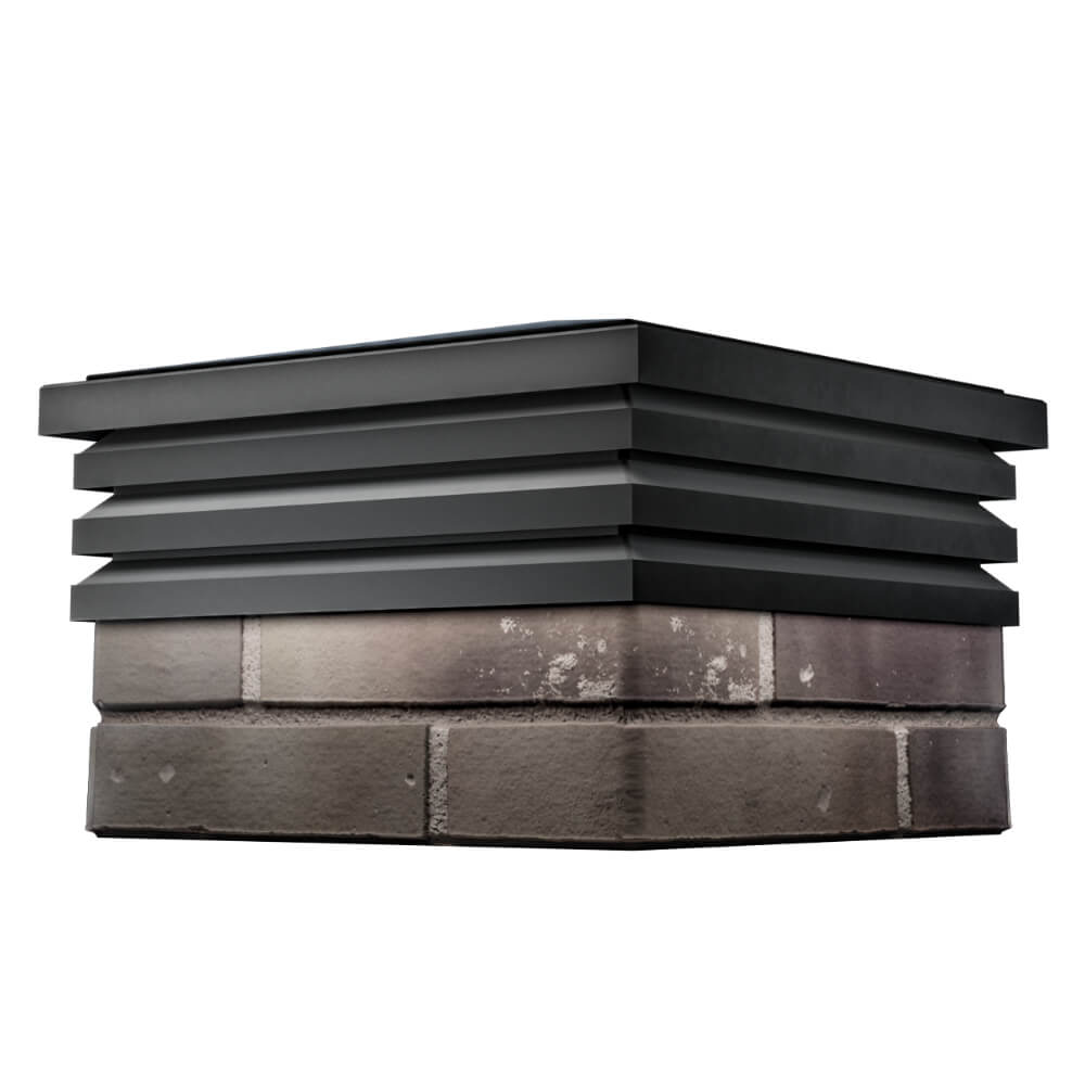 Колпак Zking Бона ХайТек Черный на столб 1.5х1.5 кирпича (385х385мм) в Хабаровске фото