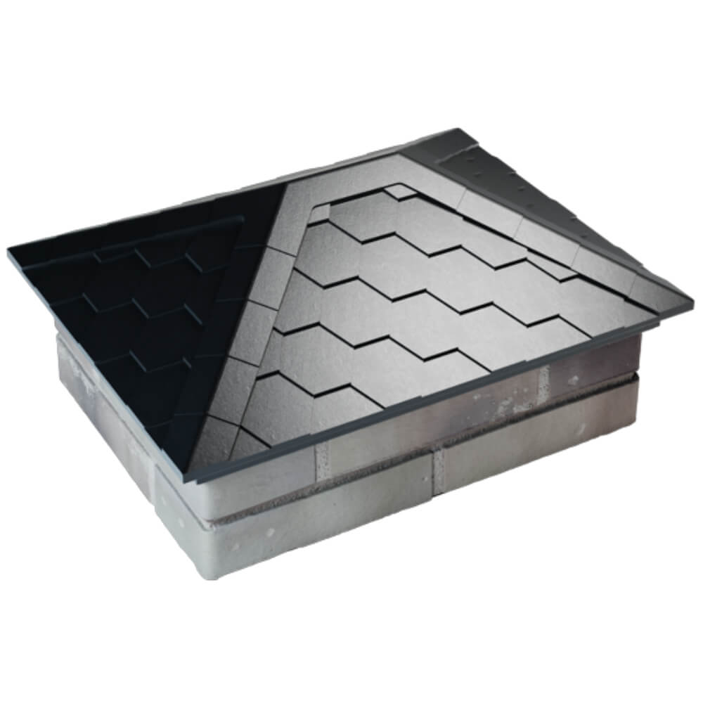 Колпак Zking Эверест Черный на столб 2х1.5 кирпича (520х390мм) Хабаровск фото