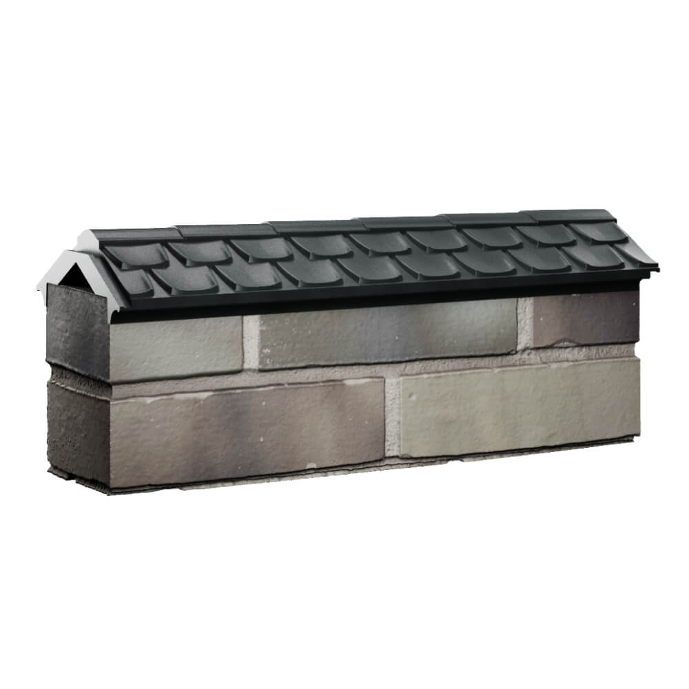 Парапет Zking Эльбрус Черный с посадкой на 0.5 кирпича (130мм) Хабаровск фото