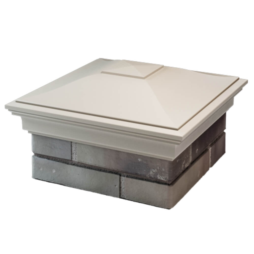 Колпак Zking Монблан Бежевый на столб 1.5х1.5 кирпича (385х385мм) в Хабаровске фото