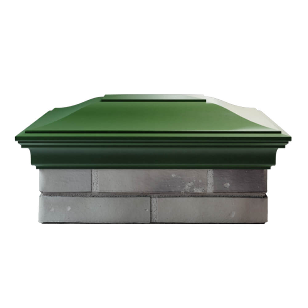 Колпак Zking Монблан Зеленый на столб 2х1.5 кирпича (515х385мм) в Хабаровске фото