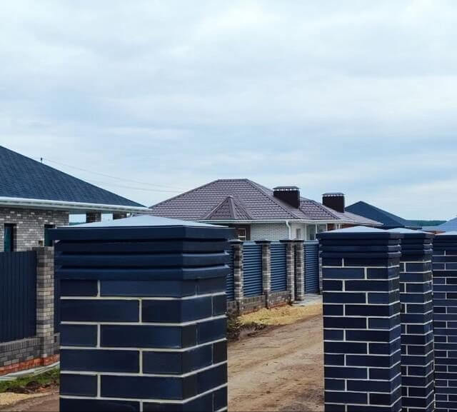 Колпак Zking Бона ХайТек Серый на столб 1.5х1.5 кирпича (385х385мм) в Хабаровске фото