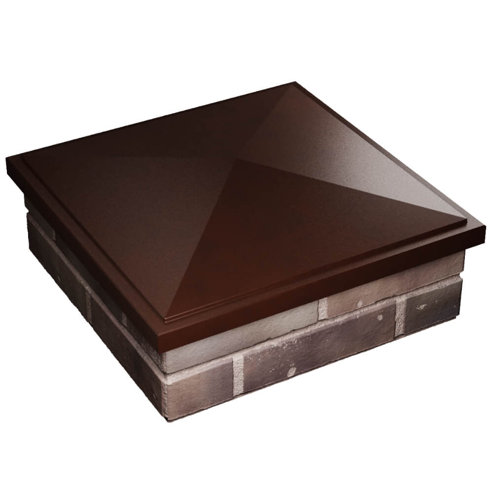 Колпак Zking БонаМоно Коричневый на столб 2х2 кирпича (515х515, 530х530мм) в Хабаровске фото