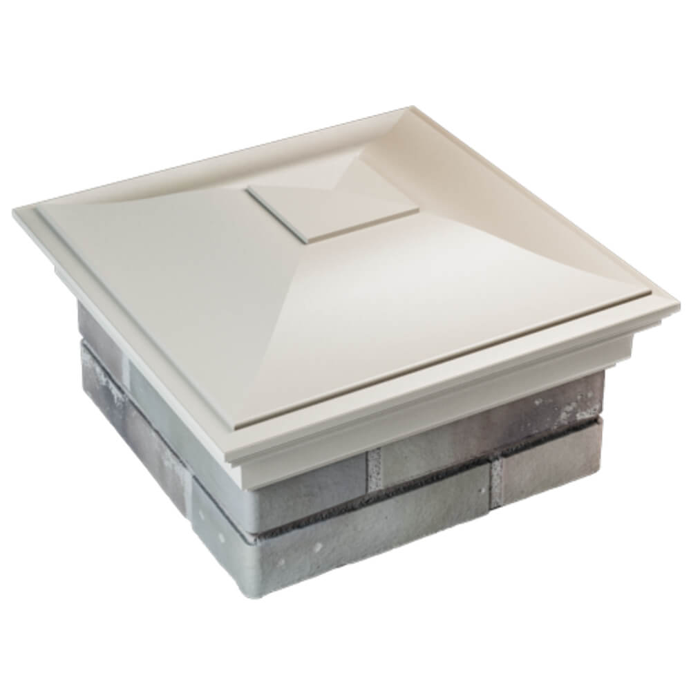 Колпак Zking Монблан Бежевый на столб 1.5х1.5 кирпича (385х385мм) в Хабаровске фото