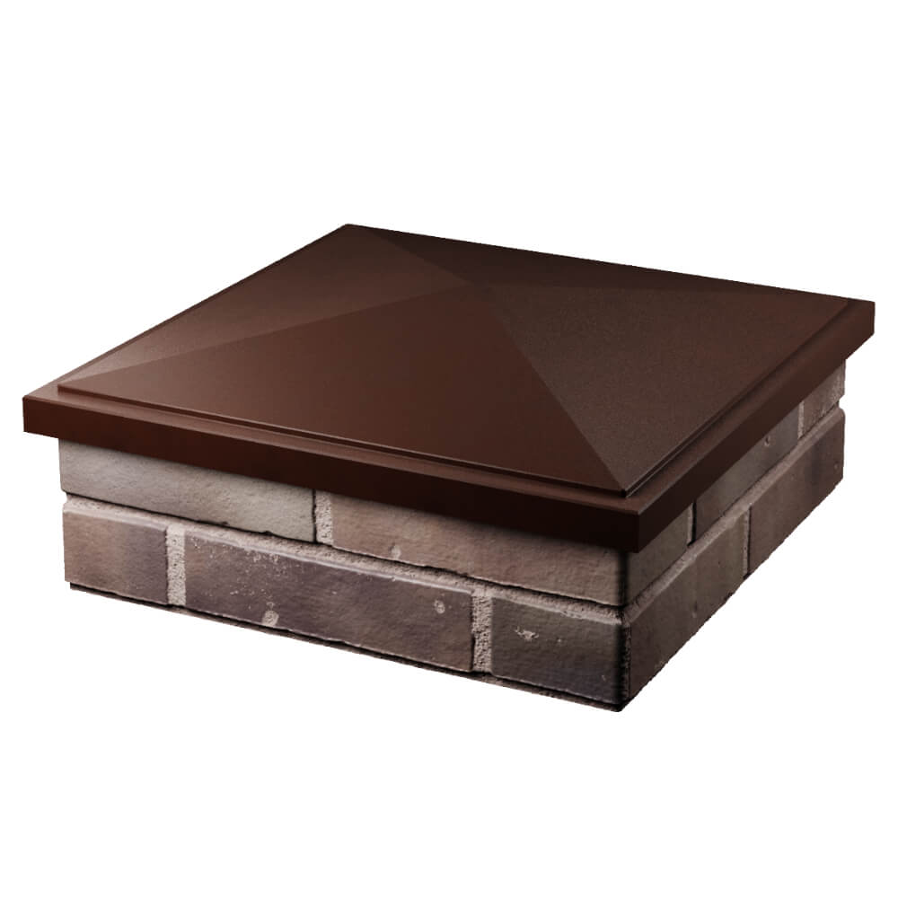 Колпак Zking БонаМоно Коричневый на столб 2х2 кирпича (515х515, 530х530мм) в Хабаровске фото