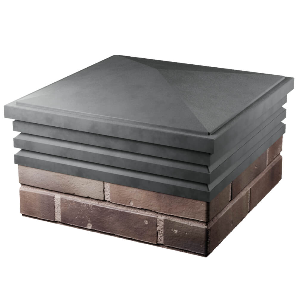 Колпак Zking Бона ХайТек Серый на столб 2х2 кирпича (513х513мм) в Хабаровске фото