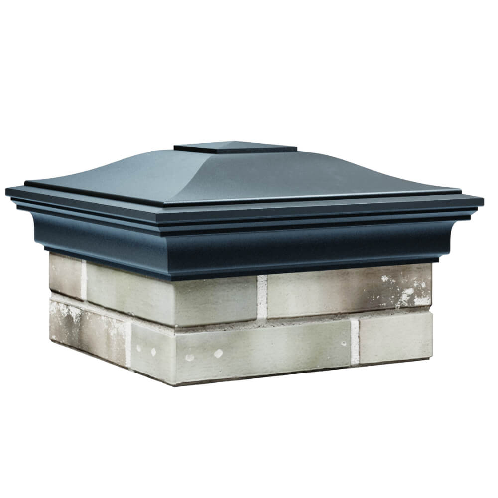 Колпак Zking Монблан Серый на столб 1.5х1.5 кирпича (385х385мм) в Хабаровске фото