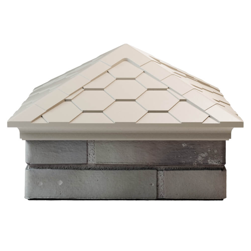 Колпак Zking Эверест Бежевый на столб 1.5х1.5 кирпича (390х390мм) Хабаровск фото