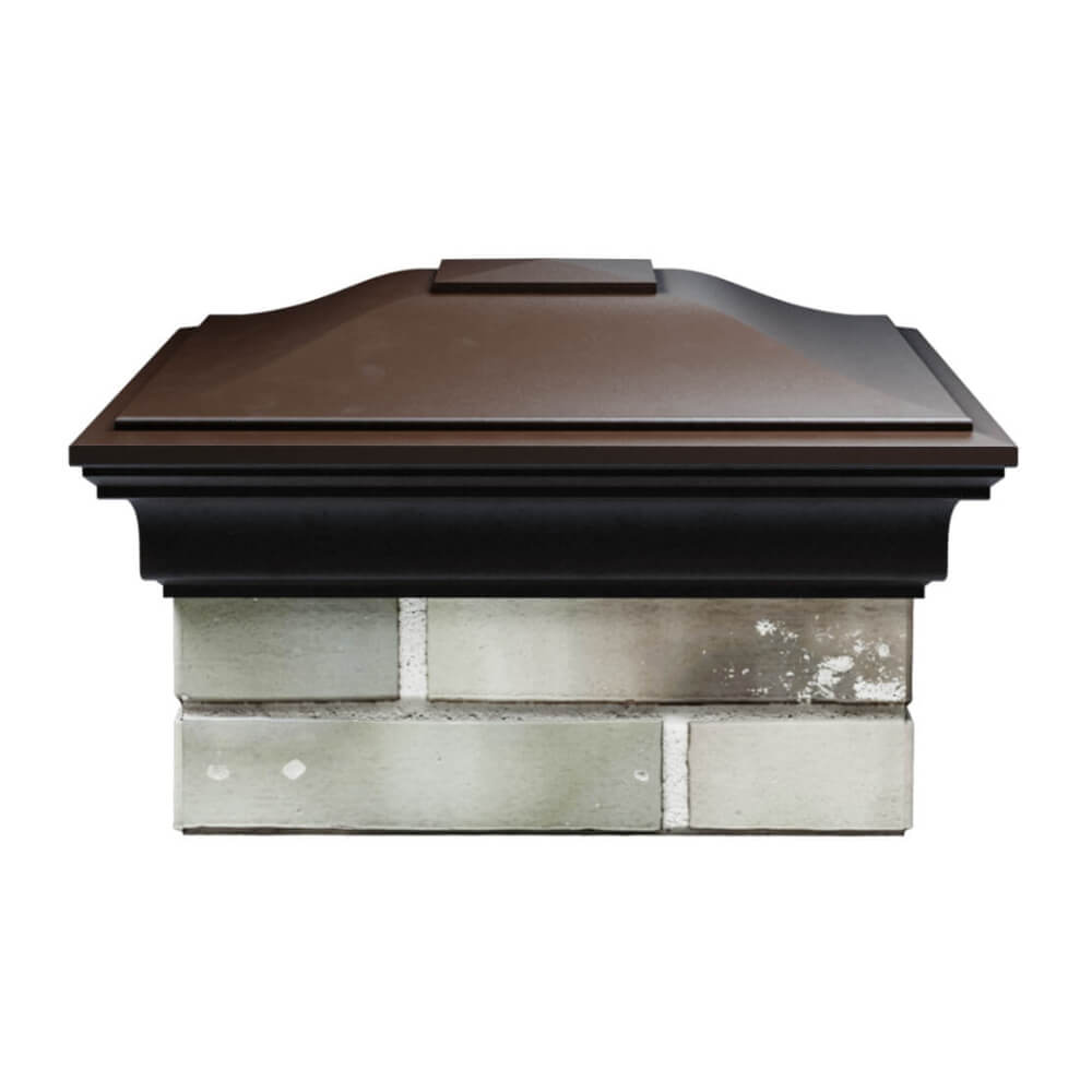 Колпак Zking Монблан Коричневый на столб 1.5х1.5 еврокирпича 0.7НФ (355х355мм) Хабаровск фото