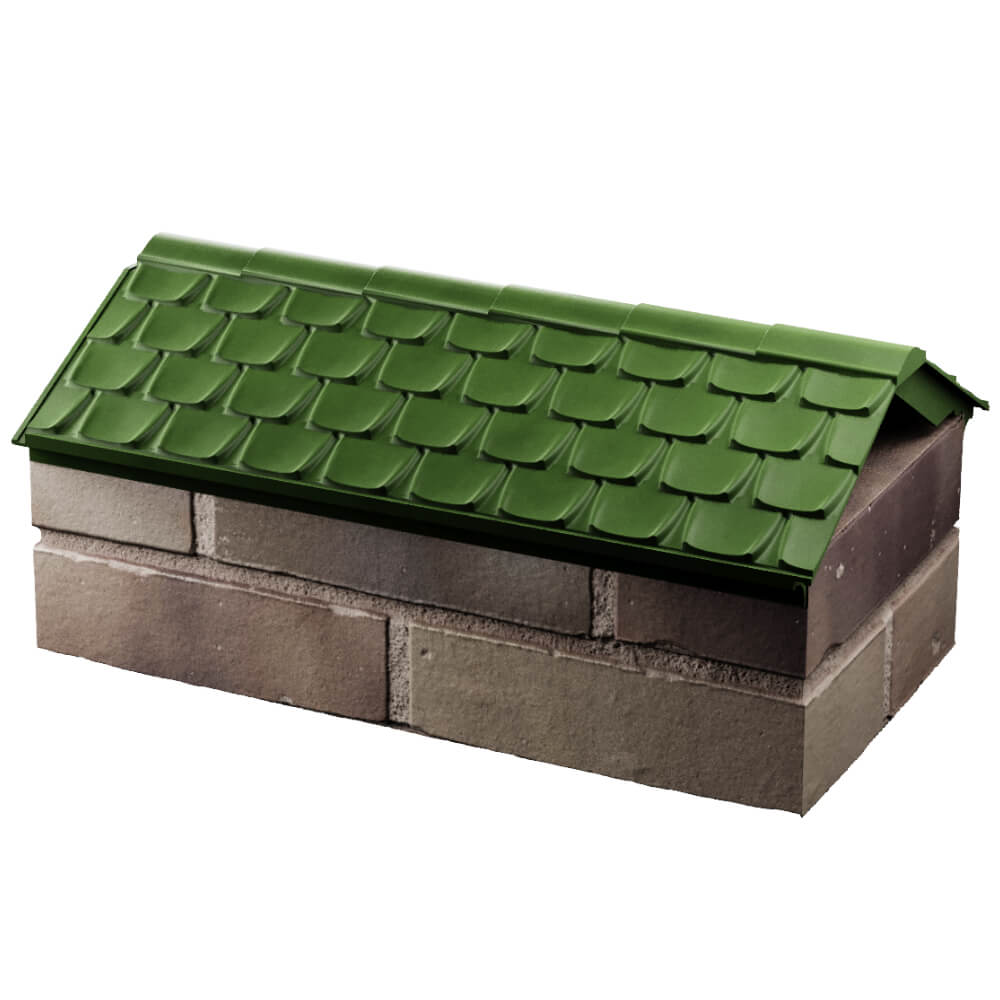 Парапет Zking Эльбрус Зеленый с посадкой на 1 кирпич (255мм) в Хабаровске фото