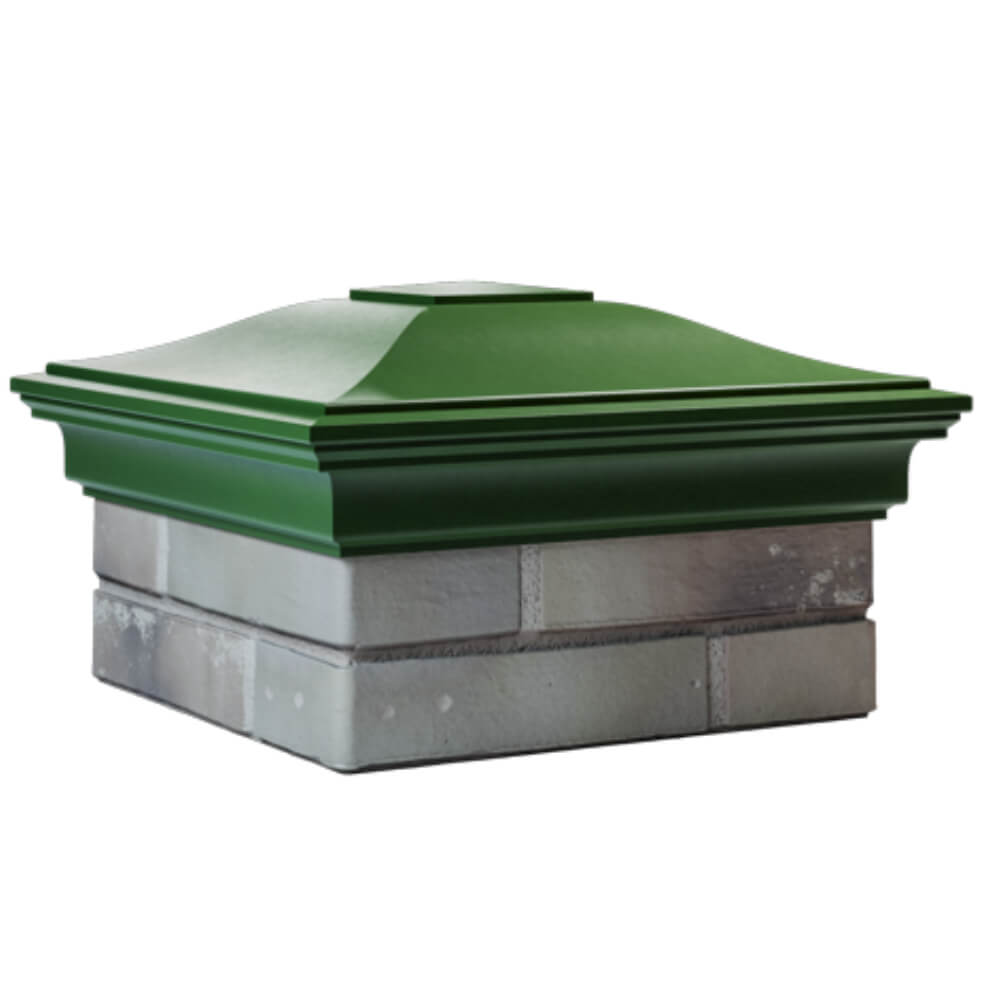 Колпак Zking Монблан Зеленый на столб 1.5х1.5 кирпича (385х385мм) в Хабаровске фото