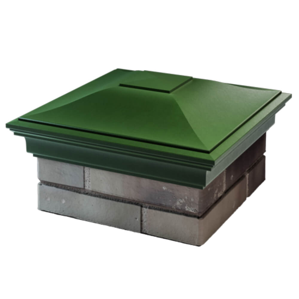 Колпак Zking Монблан Зеленый на столб 1.5х1.5 кирпича (385х385мм) в Хабаровске фото
