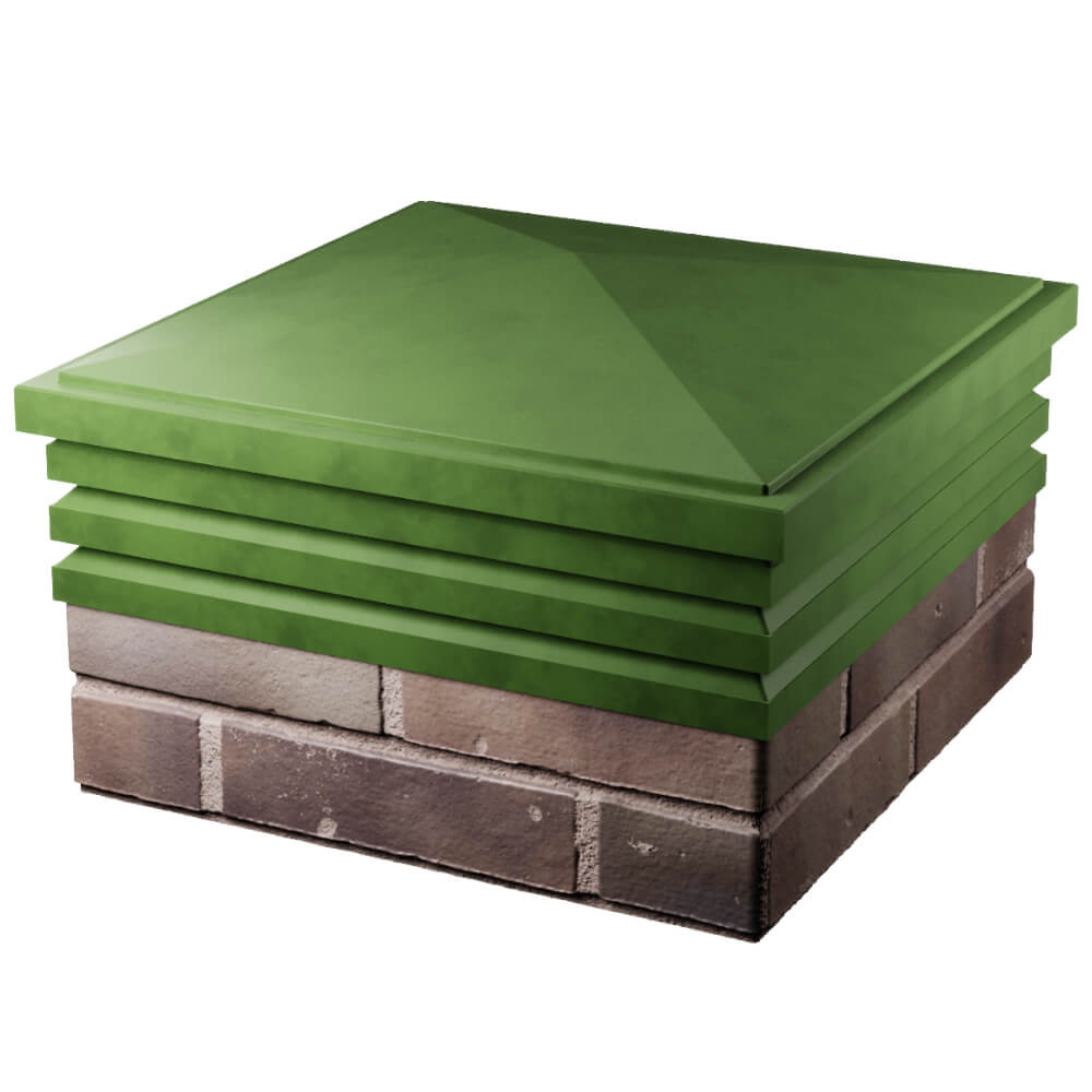 Колпак Zking Бона ХайТек Зеленый на столб 2х2 кирпича (513х513мм) в Хабаровске фото