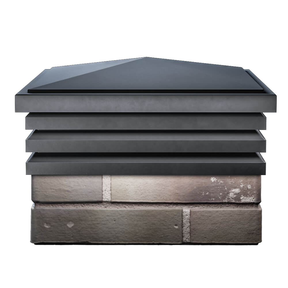 Колпак Zking Бона ХайТек Серый на столб 1.5х1.5 кирпича (385х385мм) Хабаровск фото