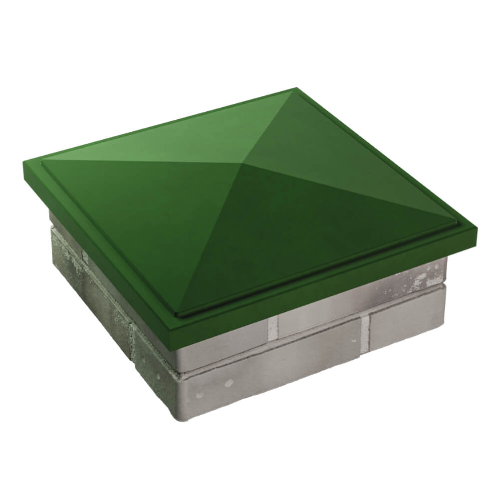 Колпак Zking БонаМоно Зеленый на столб 1.5х1.5 кирпича (385х385, 400х400мм) в Хабаровске фото