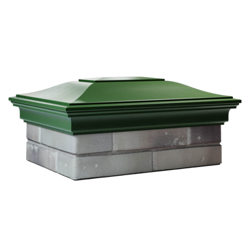 Колпак Zking Монблан Зеленый на столб 2х1.5 кирпича (515х385мм) в Хабаровске фото