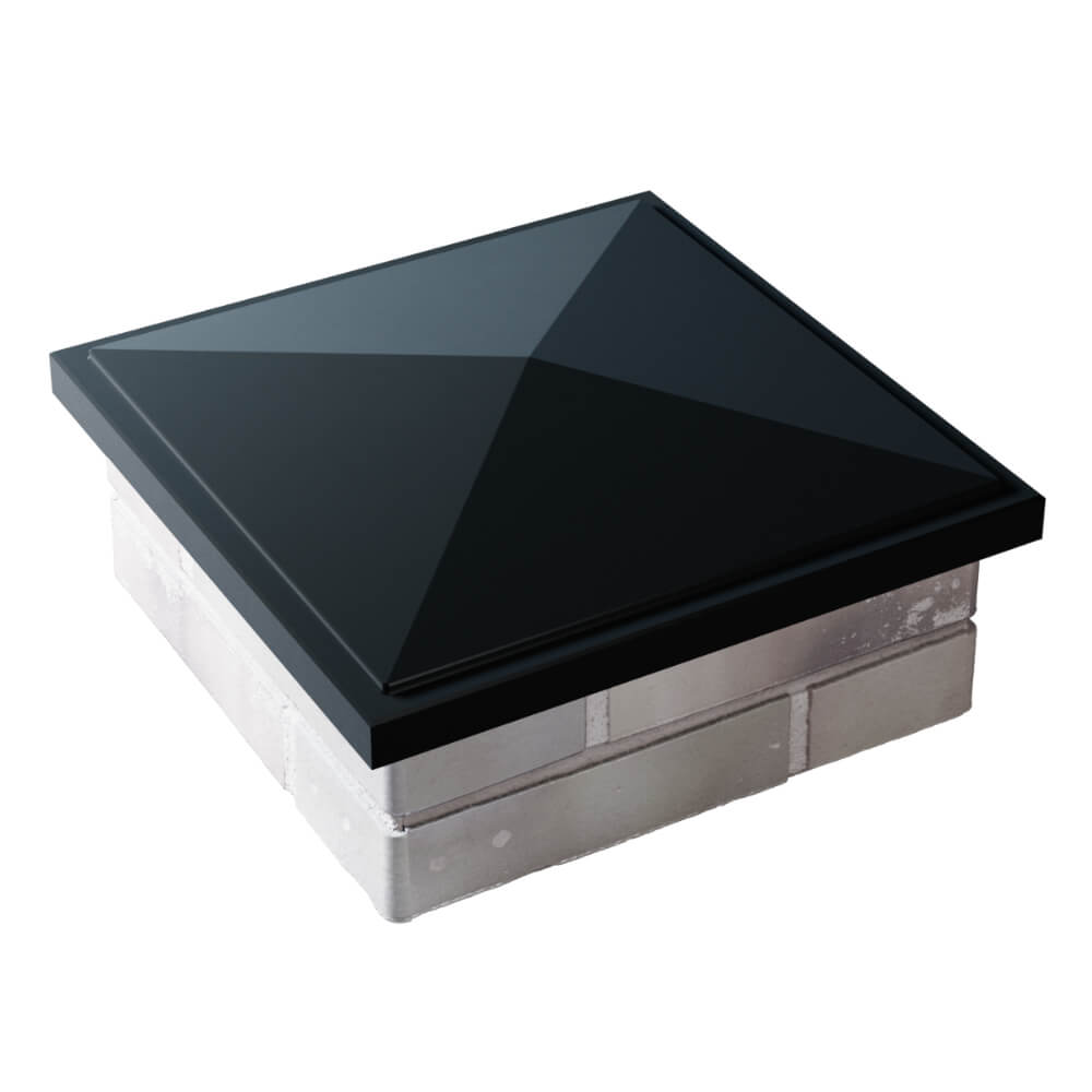 Колпак Zking БонаМоно Черный на столб 1.5х1.5 кирпича (385х385, 400х400мм) в Хабаровске фото