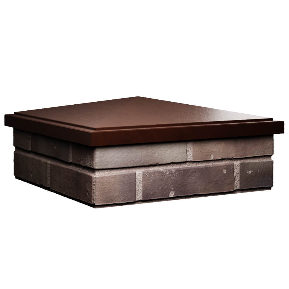 Колпак Zking БонаМоно Коричневый на столб 2х2 кирпича (515х515, 530х530мм) в Хабаровске фото