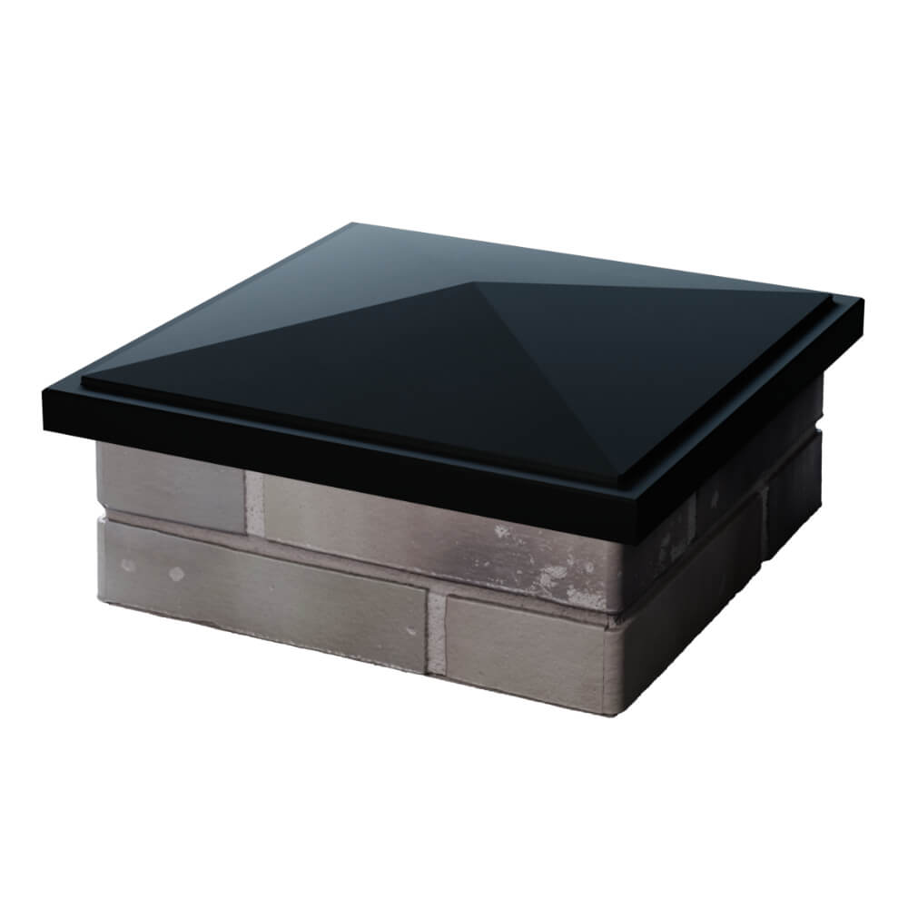 Колпак Zking БонаМоно Черный на столб 1.5х1.5 кирпича (385х385, 400х400мм) в Хабаровске фото