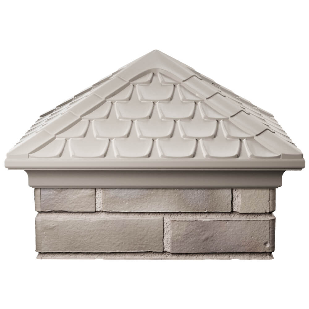 Колпак Zking Эльбрус Бежевый на столб 1.5х1.5 кирпича (385х385мм) Хабаровск фото