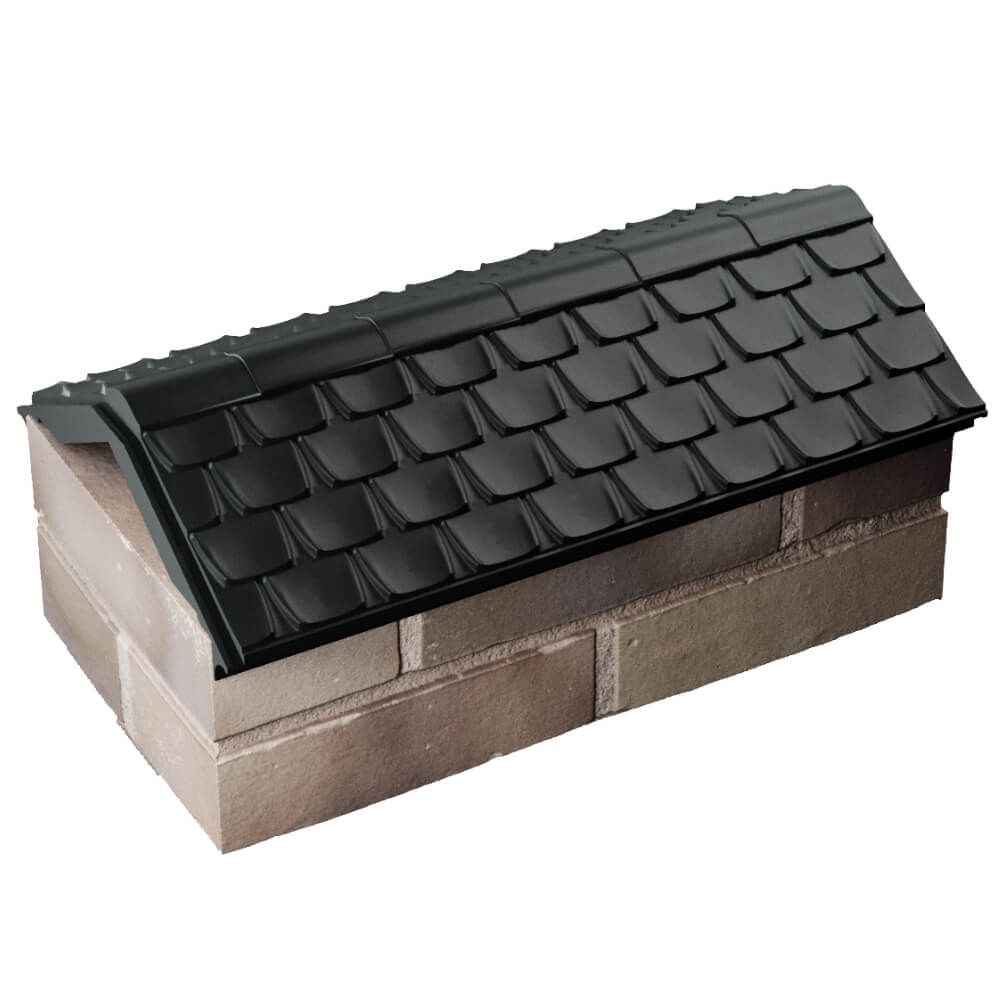 Парапет Zking Эльбрус Черный с посадкой на 1 кирпич (255мм) в Хабаровске фото