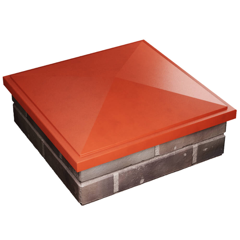 Колпак Zking БонаМоно Красный на столб 2х2 кирпича (515х515, 530х530мм) в Хабаровске фото