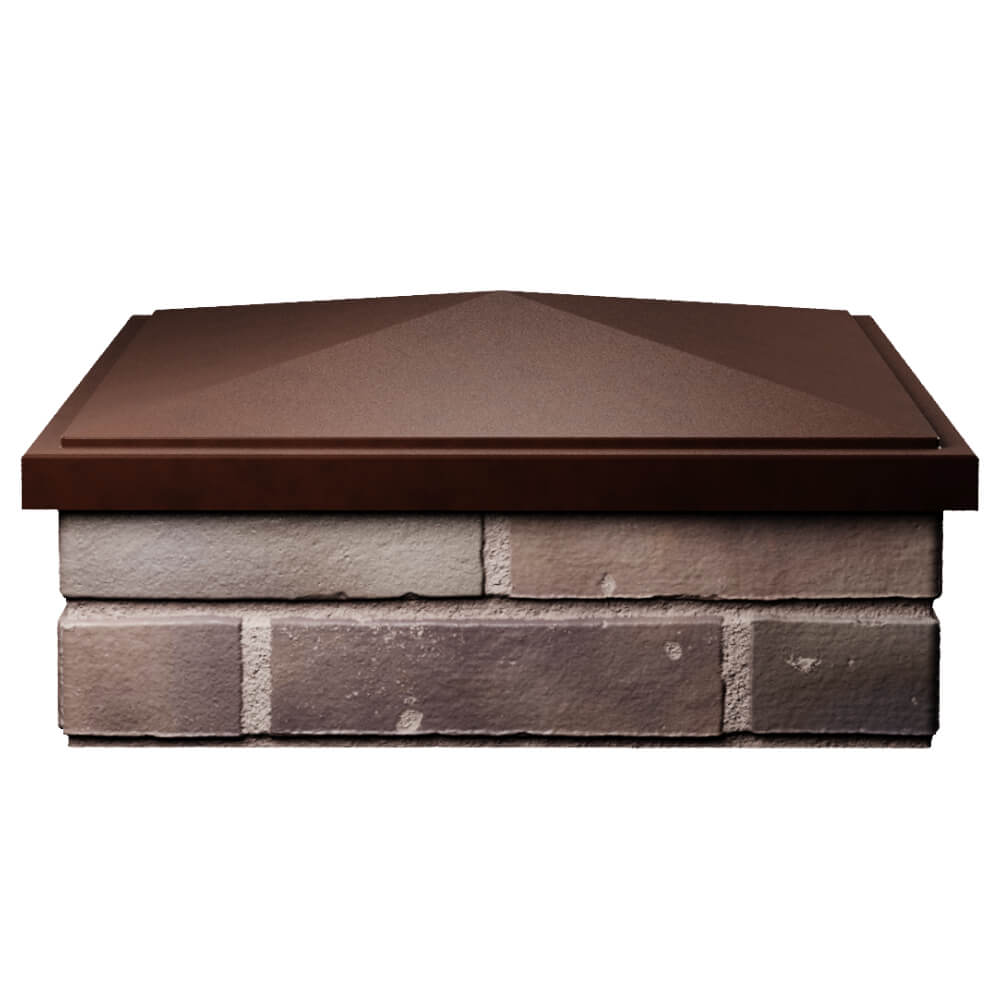 Колпак Zking БонаМоно Коричневый на столб 2х2 кирпича (515х515, 530х530мм) Хабаровск фото