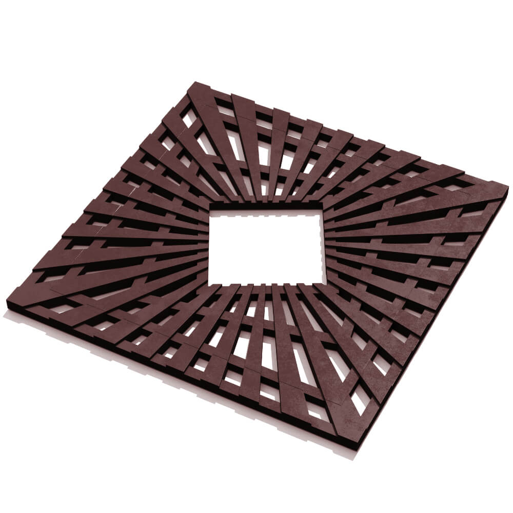 Приствольная решетка для дерева ZKING ATMOSPHERE 1.2х1.2м Коричневая в Хабаровске фото