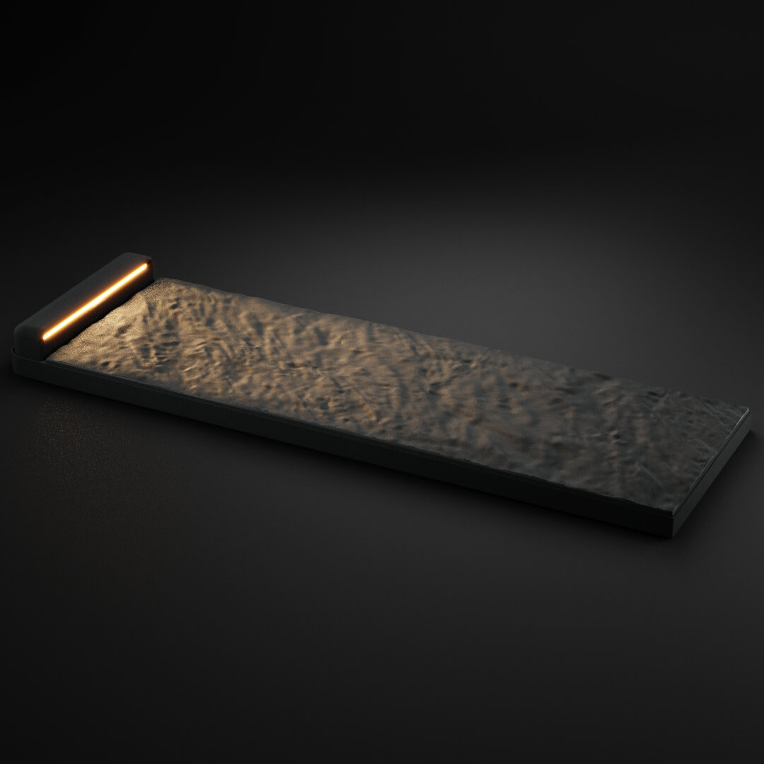 LED Светильник для шаговой плиты STONE Графитовый Серый 330х75х98мм в Хабаровске фото