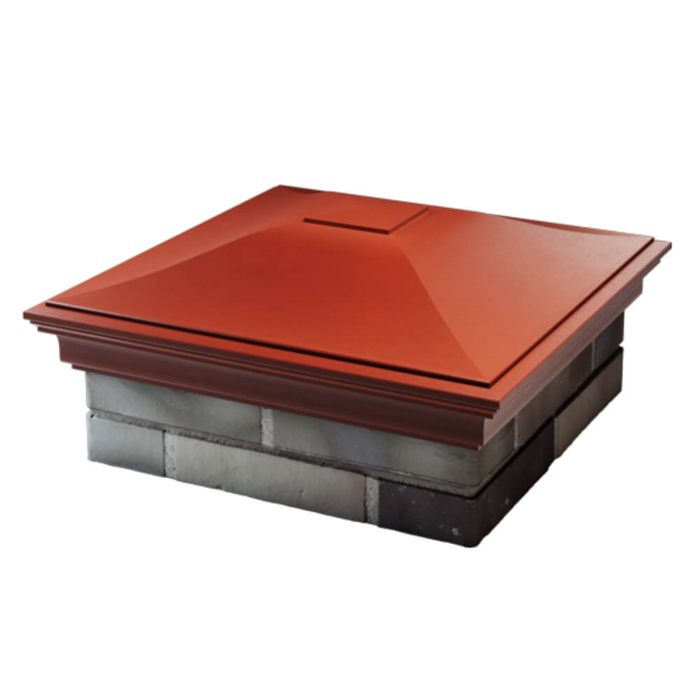 Колпак Zking Монблан Красный на столб 2х2 кирпича (515х515мм) в Хабаровске фото