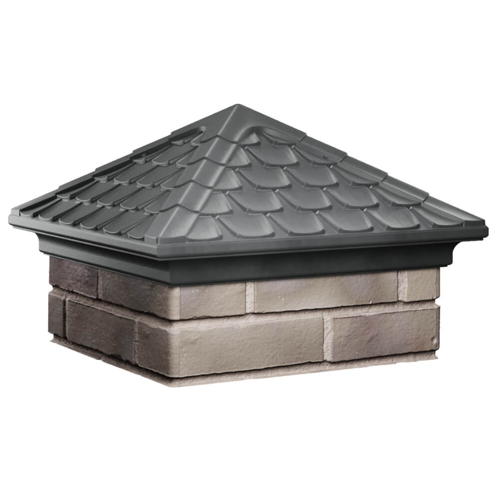 Колпак Zking Эльбрус Серый на столб 1.5х1.5 кирпича (385х385мм) в Хабаровске фото