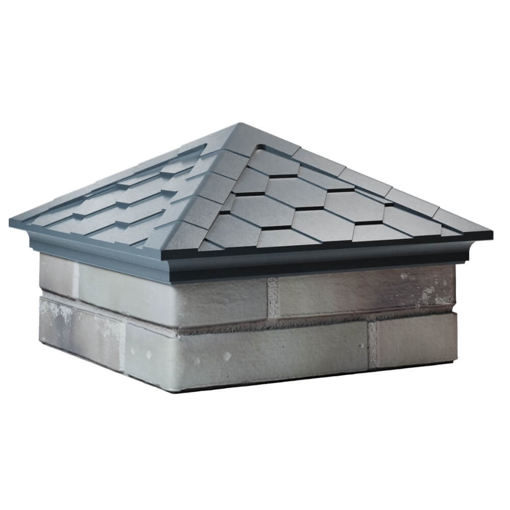 Колпак Zking Эверест Серый на столб 1.5х1.5 кирпича (390х390мм) в Хабаровске фото