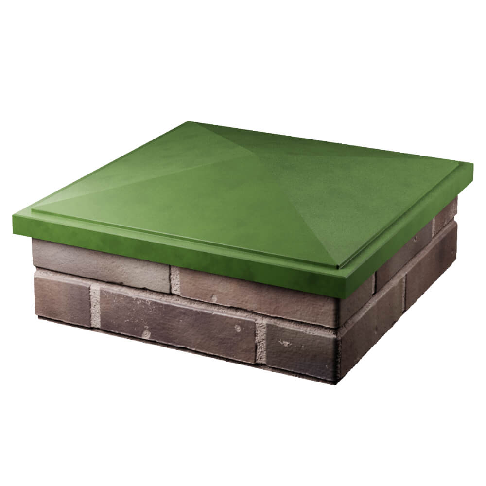 Колпак Zking БонаМоно Зеленый на столб 2х2 кирпича (515х515, 530х530мм) в Хабаровске фото