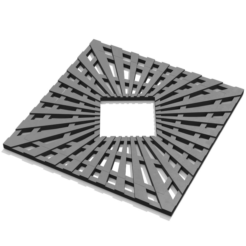 Приствольная решетка для дерева ZKING ATMOSPHERE 1.2х1.2м Серая в Хабаровске фото